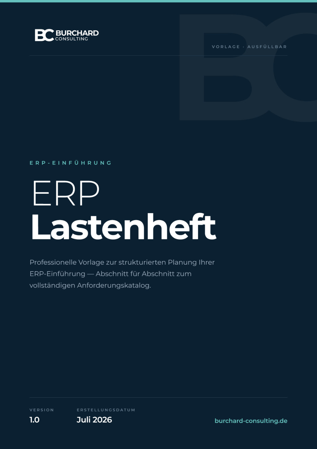 ERP-Lastenheft-Vorlage