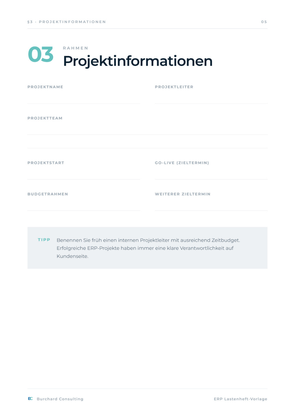 ERP-Lastenheft-Vorlage – Vorschau Seite 5