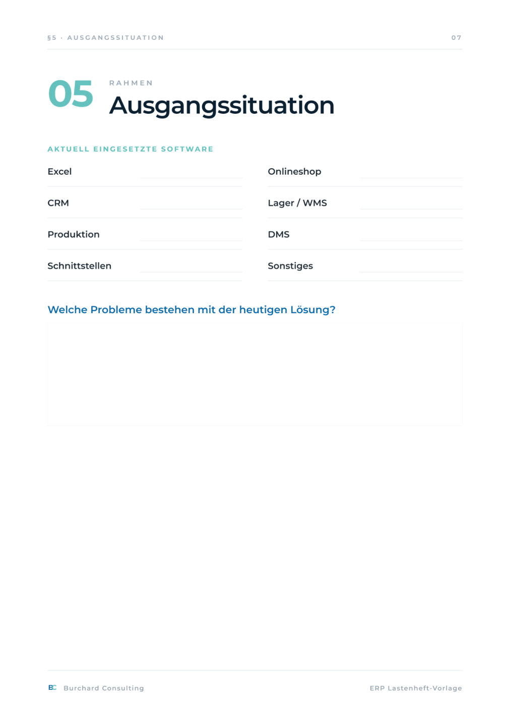 ERP-Lastenheft-Vorlage – Vorschau Seite 7