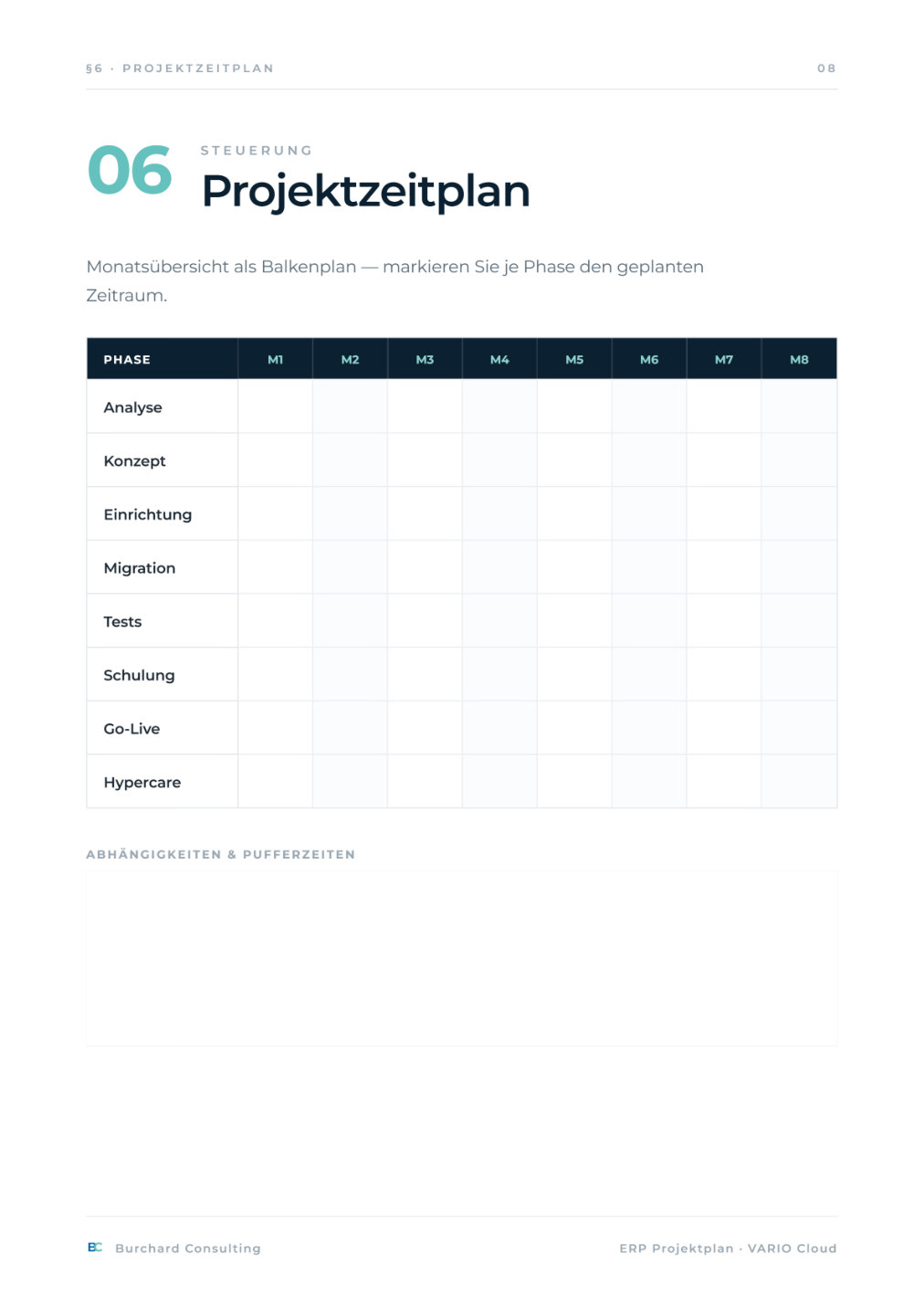 ERP-Projektplan – Vorschau Seite 8